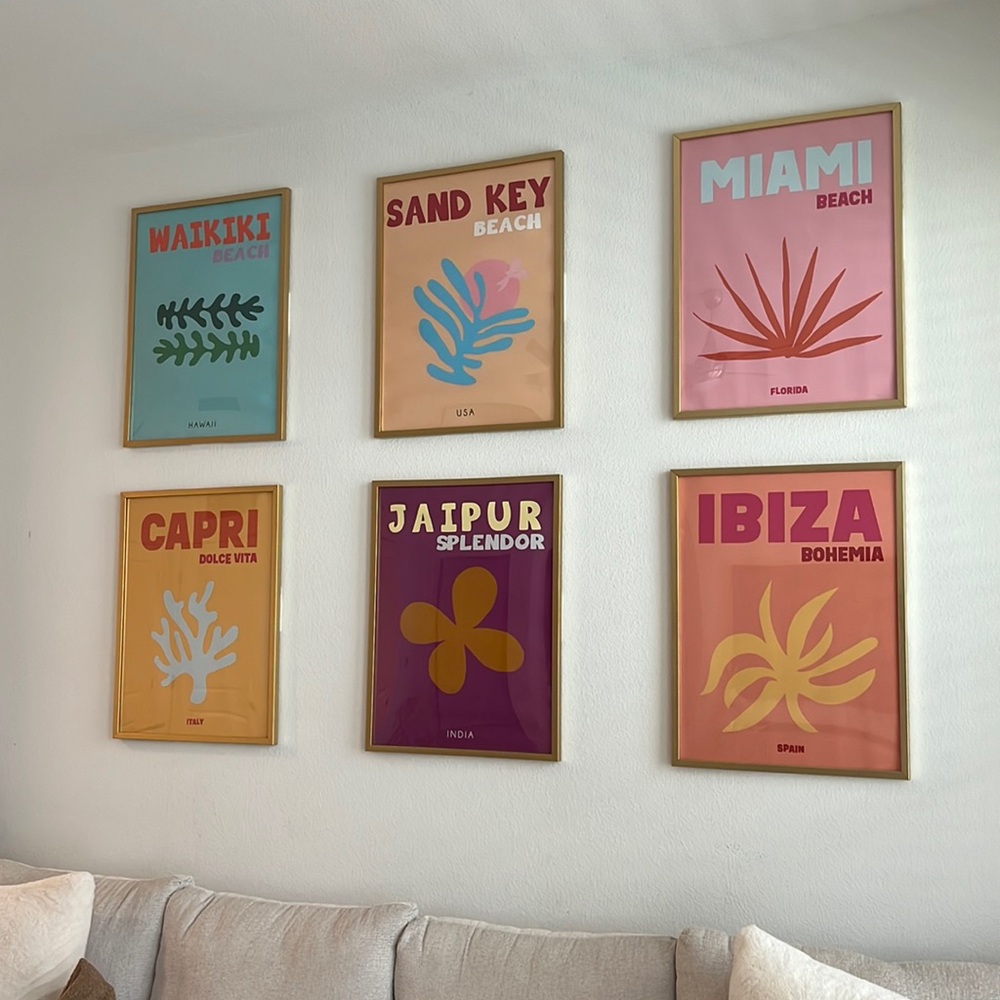 Set of 6 Assouline style prints - frames not included